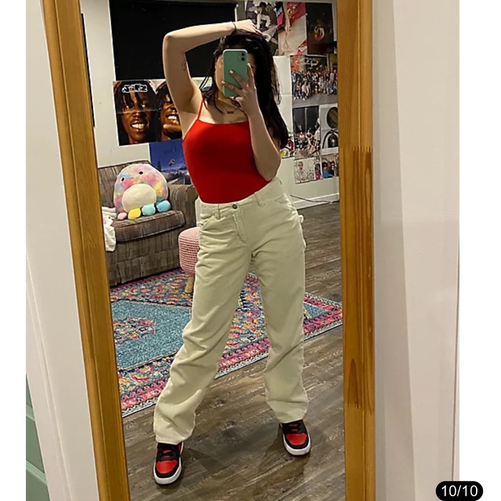 Dickies White Cargo Corduroy Pants